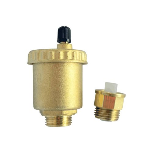 Воздухоотводчик автоматический латунный Ду-15 (1/2") Ру-10 НР (НАР) прямой с запорным клапаном Icma 707 в Нижнем Новгороде