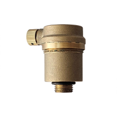 Воздухоотводчик автоматический латунный Ду-15 (1/2") Ру-14 НР (НАР) прямой с запорным клапаном Giacomini R88I