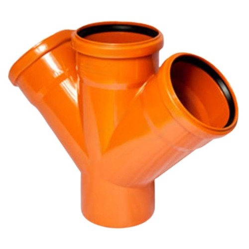 Крестовина канализационная PP-B коричневая Дн 110-110-110 45гр б/нап в/к VALFEX в Нижнем Новгороде