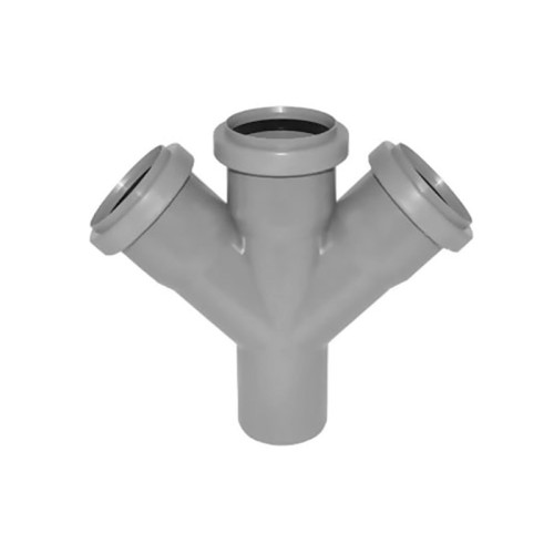 Крестовина PP-H одноплоскостная серая Дн 50-50-50 67гр б/нап в/к Ostendorf HT HTDA в Нижнем Новгороде