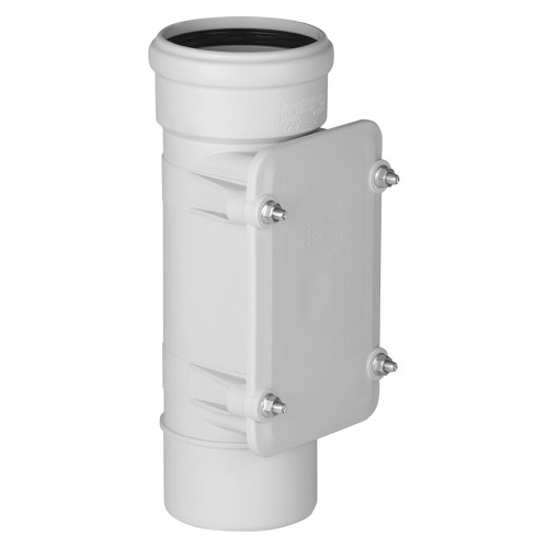 Ревизия канализационная PP-MD с крышкой Дн 110 (DN100) светло-серая бесшумный б/нап в/к Ostendorf Skolan dB SKRE в Нижнем Новгороде