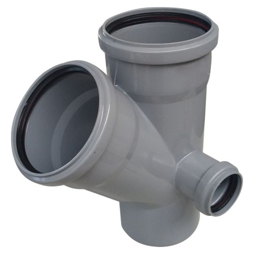 Крестовина PP-H двухплоскостная серая Дн 110-110-110 67гр б/нап в/к Ostendorf HT HTED в Нижнем Новгороде