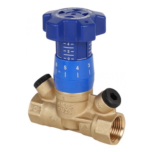 Клапан балансировочный латунный ручной с внутренней резьбой 2,5 МПа BL.210 MVI 15 мм в Нижнем Новгороде