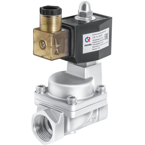 Клапан электромагнитный нержавеющий открытый прямого действия с внутренней резьбой 1,0 МПа 25х98 мм 1" в Нижнем Новгороде