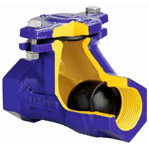 Клапан обратный чугунный Y-тип с внутренней резьбой NBR 1,6 МПа D-022S ABRA 65х200 мм в Нижнем Новгороде