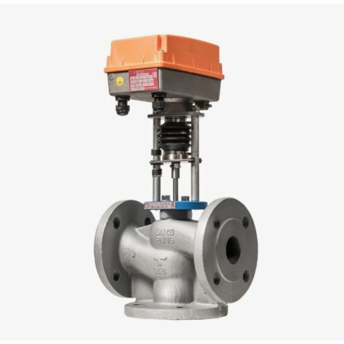 Клапан регулирующий чугуный смесительно-разделительный с электроприводом фланцевый 1,6 МПа TRV-3 Теплосила 25х160 мм в Нижнем Новгороде