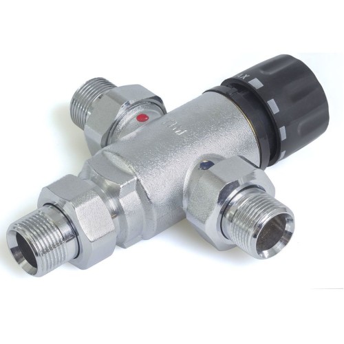 Клапан смесительный латунный термостатический с наружной резьбой-американкой 1,0 МПа TermoFar FAR 20 мм 3/4" в Нижнем Новгороде