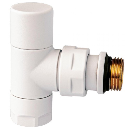 Клапан термостатический угловой Ду-15 (1/2") Ру-10 ВР-НР (ВН-НАР) белый серия E Oventrop в Нижнем Новгороде