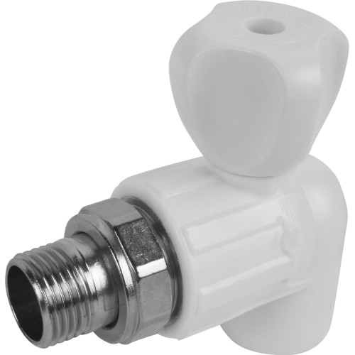 Клапан запорный угловой PP-R наружная резьба 2,5 МПа RTP (РосТурПласт) 20 мм 1/2" ГОСТ 32415-2013 в Нижнем Новгороде