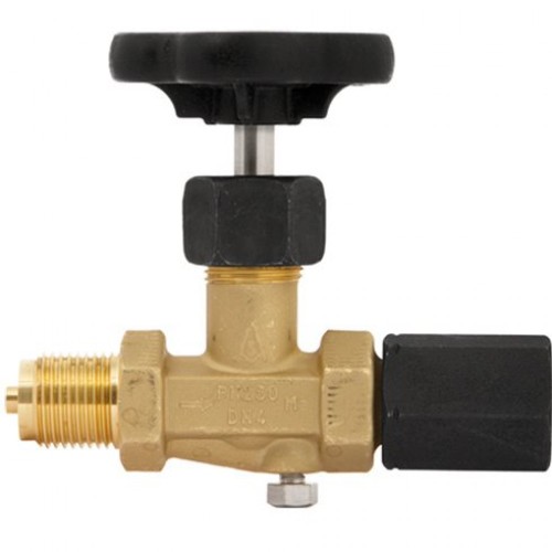 Клапан запорный игольчатый с маховиком стальной с внутренней-наружной резьбой 2,5 МПа ЭКОМЕРА 15 мм 1/2" в Нижнем Новгороде