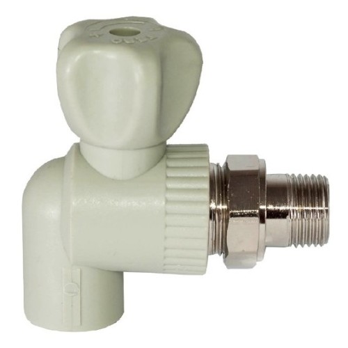 Клапан запорный угловой PP-R наружная резьба 2,5 МПа VALFEX 20 мм 1/2" ГОСТ 32415-2013 в Нижнем Новгороде