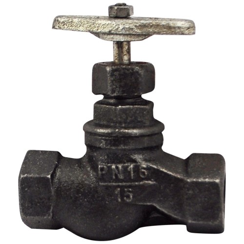Клапан запорный чугунный с внутренней резьбой 1,6 МПа 15кч18п Китай 20х100 мм в Нижнем Новгороде