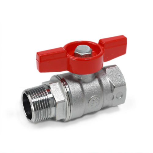 Кран запорный латунный полнопроходной с ручкой-бабочкой ВР-НР Ру 42 R914 Giacomini 15х67 мм 1/2" в Нижнем Новгороде