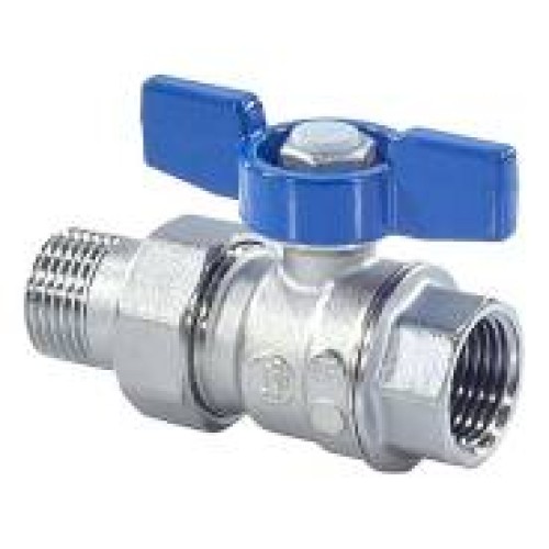 Кран запорный латунный полнопроходной с ручкой-бабочкой ВР-американка Ру 35 R859 Giacomini 15х74 мм 1/2" в Нижнем Новгороде