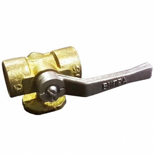 Кран латунный трехходовой стандартнопроходной для манометра с фланцем и ручкой ВР (ВН) Ру 16 Icma 15 мм 1/2" в Нижнем Новгороде