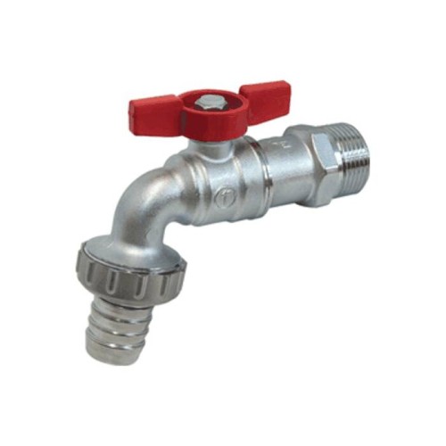 Кран водоразборный латунный стандартнопроходной с ручкой-бабочкой НР-штуцер Ру 10,5 R620 Giacomini 15х82 мм 1/2" в Нижнем Новгороде