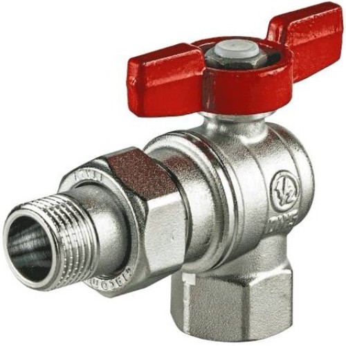 Кран шаровый латунный угловой полнопроходной с ручкой-бабочкой ВР-американка Ру 16 R789 Giacomini 15х79 мм 1/2" в Нижнем Новгороде