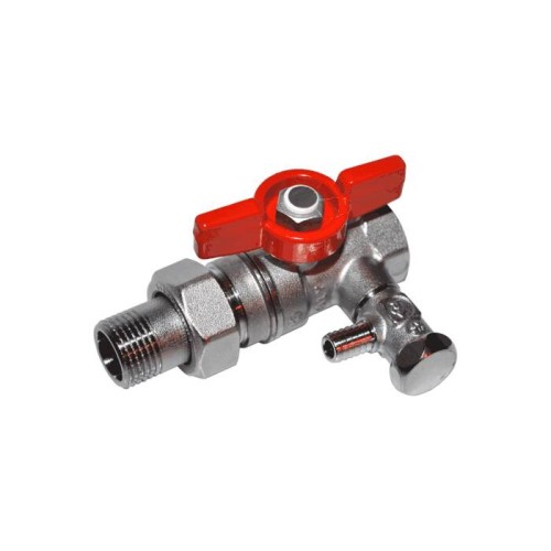 Кран шаровый латунный со спускником стандартнопроходной с ручкой-бабочкой ВР-американка Ру 42 R259DS Giacomini 15х91 мм 1/2" в Нижнем Новгороде