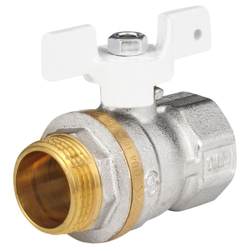 Кран запорный латунный полнопроходной с ручкой-бабочкой ВР-американка Ру 40 Aquasfera Standard 1127 Aquasfera 15 мм 1/2" в Нижнем Новгороде