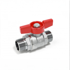 Кран запорный латунный стандартнопроходной с ручкой-бабочкой НР Ру 42 R253D Giacomini 10х58 мм 3/8"