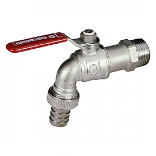 Кран водоразборный латунный стандартнопроходной с ручкой-рычагом НР-штуцер Ру 10,5 R621 Giacomini 15х82 мм 1/2" в Нижнем Новгороде