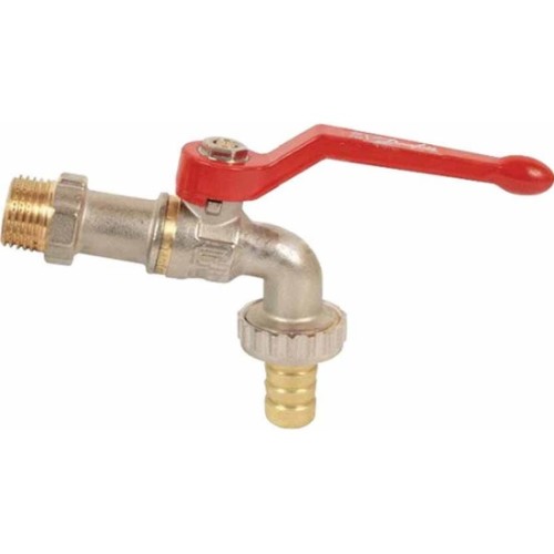 Кран водоразборный латунный стандартнопроходной с ручкой-рычагом НР-штуцер Ру 40 RTP (РосТурПласт) 14 мм 3/4" в Нижнем Новгороде