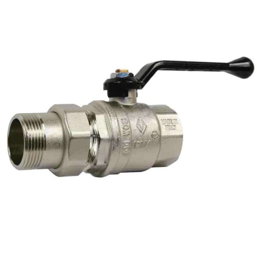 Кран запорный латунный полнопроходной с ручкой-бабочкой ВР-американка Ру 64 Bugatti 322 Bugatti 15 мм 1/2" в Нижнем Новгороде