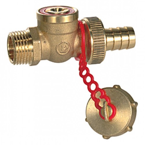 Кран шаровый латунный сливной стандартнопроходной со штуцером НР Ру 10 R608 Giacomini 15х78 мм 1/2" в Нижнем Новгороде