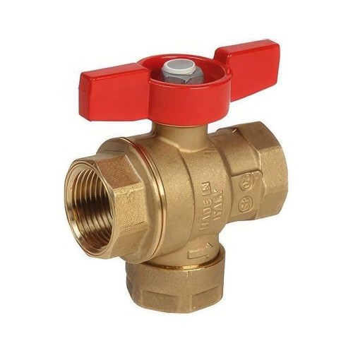 Кран запорный латунный с фильтром полнопроходной с ручкой-бабочкой ВР (ВН) Ру 32 R701 Giacomini 15 мм 1/2" в Нижнем Новгороде