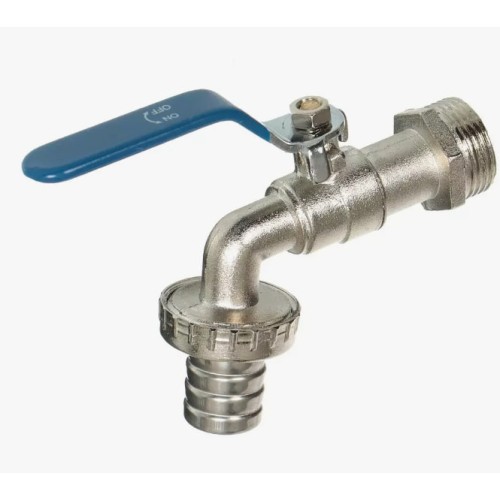 Кран водоразборный латунный стандартнопроходной с ручкой-рычагом НР-штуцер Ру 40 RTP (РосТурПласт) 16 мм 1/2" в Нижнем Новгороде