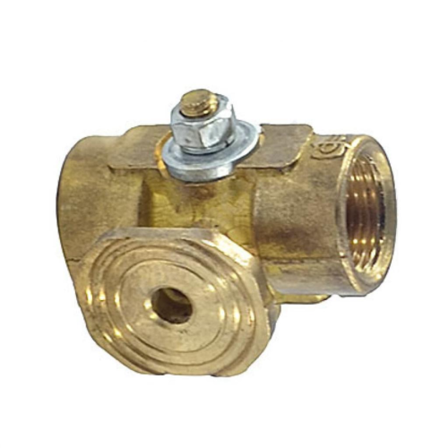 Кран латунный трехходовой стандартнопроходной для манометра с фланцем без ручки ВР (ВН) Ру 16 11Б18БК, КПТ ВИПРА 15 мм 1/2" в Нижнем Новгороде