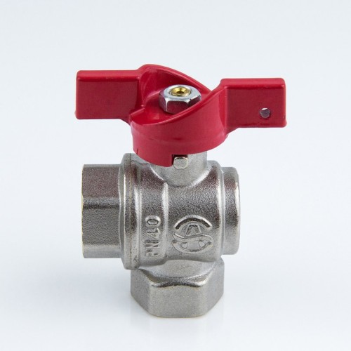 Кран запорный латунный угловой полнопроходной с ручкой-бабочкой ВР-американка Ру 40 BV.522 MVI 15 мм 1/2" в Нижнем Новгороде