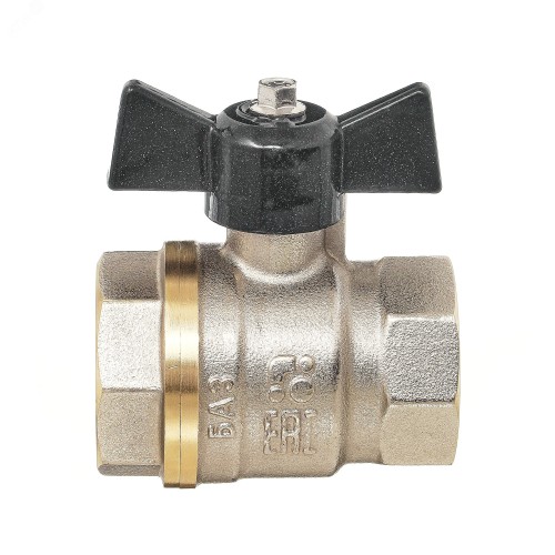 Кран запорный латунный угловой стандартнопроходной с ручкой-бабочкой ВР (ВН) Ру 40 Pride LD 15 мм 1/2" в Нижнем Новгороде