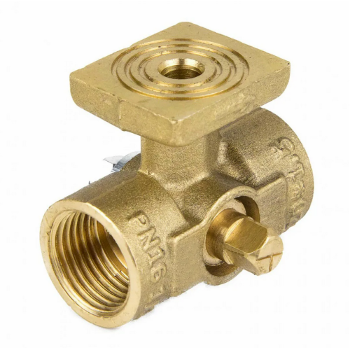 Кран латунный трехходовой стандартнопроходной для манометра с фланцем без ручки ВР (ВН) Ру 16 Aquasfera 1061 Aquasfera 15 мм 1/2" в Нижнем Новгороде