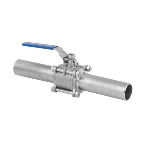 Кран запорный трехсоставной нержавеющий под приварку полнопроходной ручка-рычаг Ру 63 Benarmo 15 мм в Нижнем Новгороде