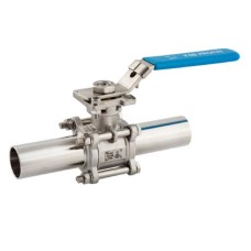 Кран шаровый нержавеющий под приварку стандартнопроходной Ру 40 AISI 316 BV61L ABRA 15х150 мм 1/2"