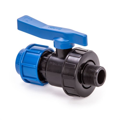 Компрессионный кран ПНД Дн 20-1/2" Ру-10 НР (НАР) RTP (РосТурПласт) в Нижнем Новгороде