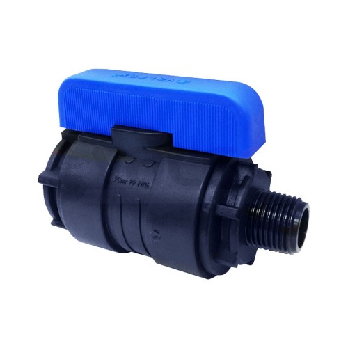 Компрессионный кран ПНД Ду-46 (2"-1 1/2") ВР-НР (ВН-НАР) Ру-16 VALFEX в Нижнем Новгороде