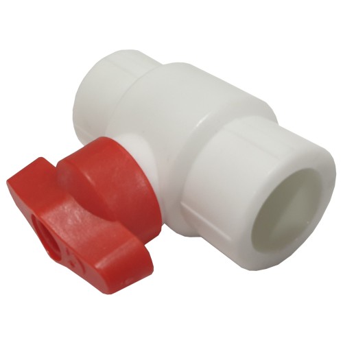 Кран полипропиленовый PP-R запорный прямой стандартнопроходной с внутренней пайкой ручка-бабочка Ру 25 RTP (РосТурПласт) 25 мм ГОСТ 32415-2013 в Нижнем Новгороде