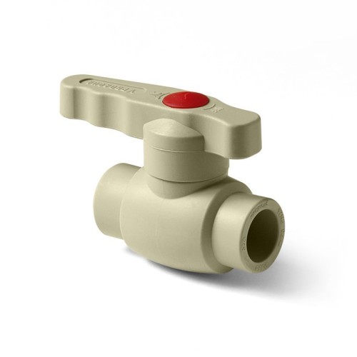 Кран полипропиленовый PP-R запорный прямой стандартнопроходной с внутренней пайкой серый ручка-рычаг Ру 10 Wavin Ekoplastik 63 мм ГОСТ 32415-2013 в Нижнем Новгороде