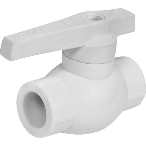 Кран полипропиленовый PP-R запорный прямой стандартнопроходной с внутренней пайкой серый ручка-рычаг Ру 25 Стандарт RTP (РосТурПласт) 20 мм ГОСТ 32415-2013 в Нижнем Новгороде