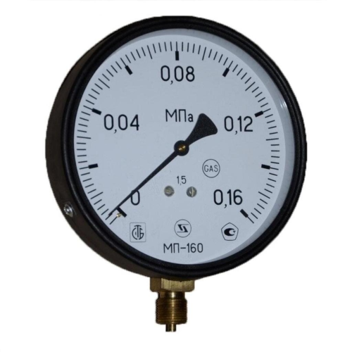 Манометр радиальный диаметр 160мм 0-10 кгс/см2 (0-1,0 МПа) М20х1,5 МП-160 Завод теплотехнических приборов в Нижнем Новгороде