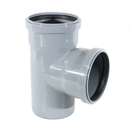 Тройник НПВХ (ПВХ) с раструбом серый Дн 110-110 87гр безнапорный в/к Хемкор в Нижнем Новгороде