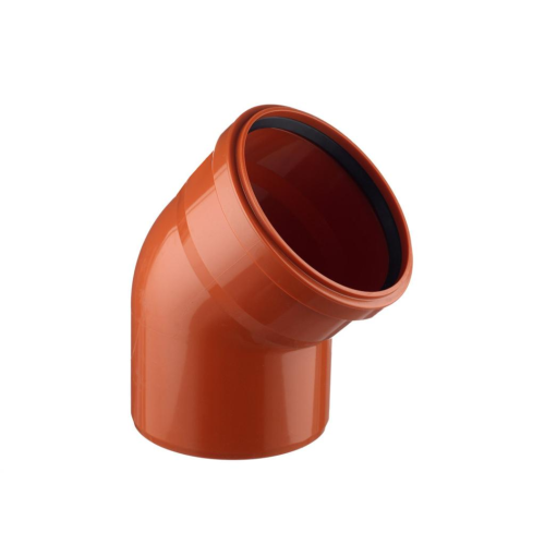 Отвод НПВХ (ПВХ) с раструбом Дн 110 15гр коричневый безнапорный в/к Ostendorf KGB в Нижнем Новгороде