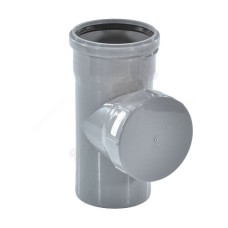 Ревизия НПВХ (ПВХ) с раструбом Дн 110 серая безнапорная в комплекте с крышкой ТУ 6-49-33-92 Агригазполимер