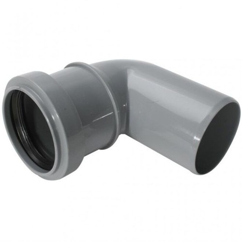 Отвод НПВХ (ПВХ) с раструбом серый Дн 50 87гр безнапорный в/к ТУ 6-49-33-92 Хемкор в Нижнем Новгороде
