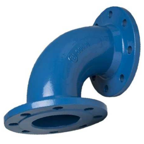 Отвод фланцевый ОФ Ду-300 45 градусов (L=400) ВЧШГ с ЦПП цинк+AL ГОСТ ISO 2531-2012 в Нижнем Новгороде