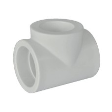 Тройник PP-R редукционный Дн 75-50-75 белый Pro Aqua