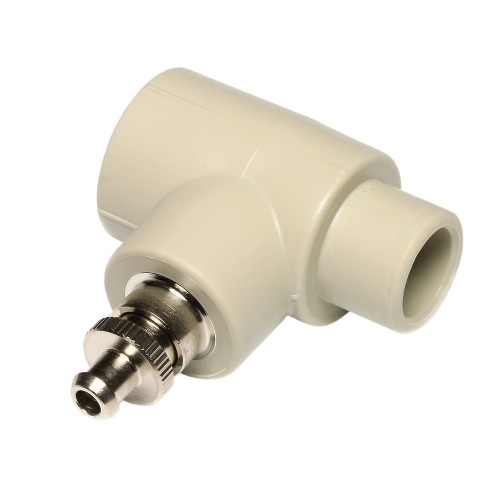 Штуцер PP-R серый с выпускным вентилем Дн 20 Wavin Ekoplastik в Нижнем Новгороде