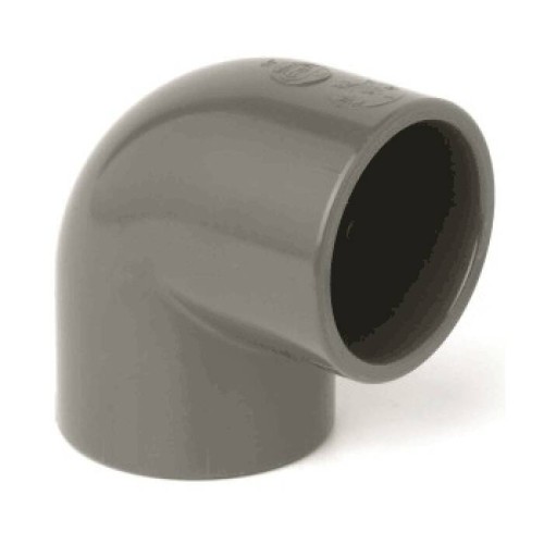 Отвод ПВХ клеевой Дн 20 90гр Ру-16 серый напорный Aquaviva в Нижнем Новгороде